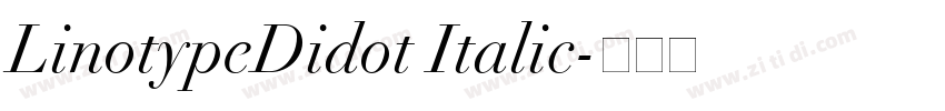 LinotypeDidot Italic字体转换